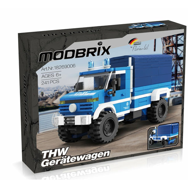 Modbrix 9027 - THW Einsatzfahrzeug MB Uni Truck - 241 Klemmbausteine