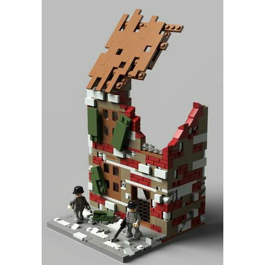 Modbrix 9031 - WW2 Häuserruine Fachwerk Ruine - 520 Klemmbausteine