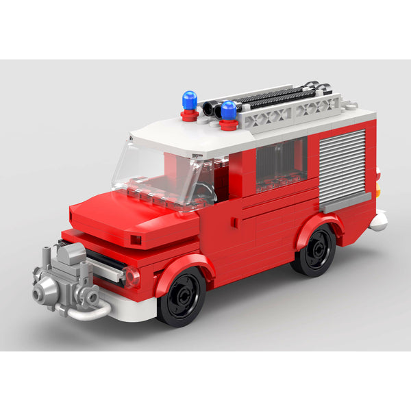 Modbrix 8005 - Opel Blitz LF8 Oldtimer Feuerwehrauto - 240 Klemmbausteine