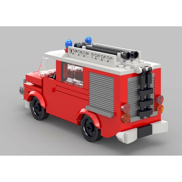 Modbrix 8005 - Opel Blitz LF8 Oldtimer Feuerwehrauto - 240 Klemmbausteine