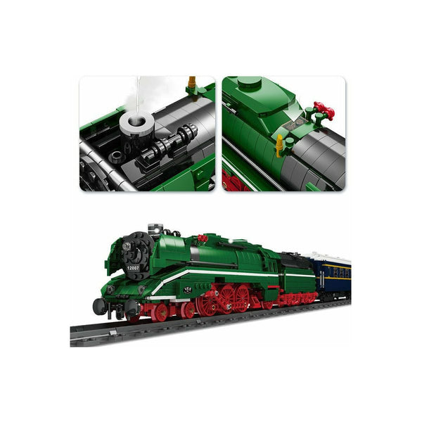 Mould King 12007 - 2,4 Ghz RC Dampflok BR 18 Deutscher Schnellzug - 2348 Klemmbausteine