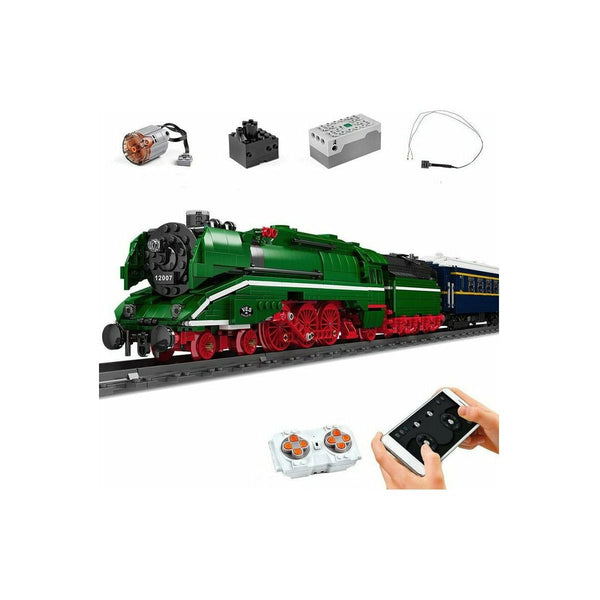 Mould King 12007 - 2,4 Ghz RC Dampflok BR 18 Deutscher Schnellzug - 2348 Klemmbausteine