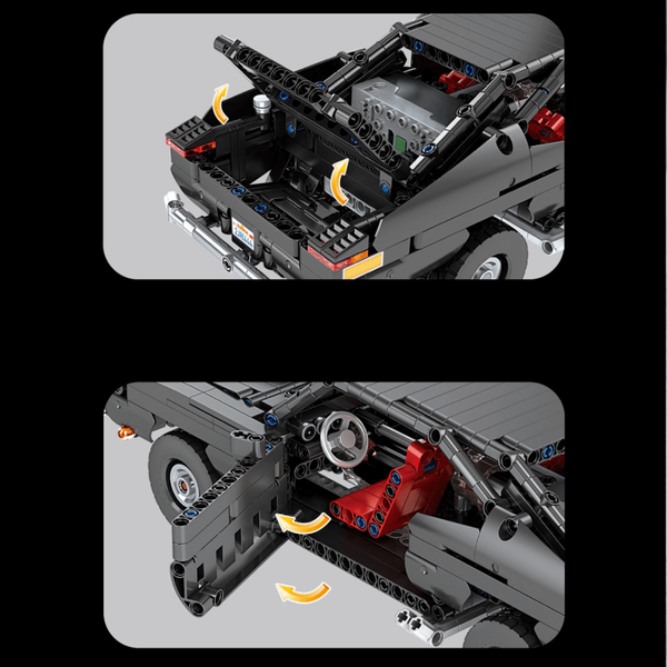 Mould King 13081 -  Charger RC Technik Muscle Car 2,4 Ghz - 1098 Klemmbausteine