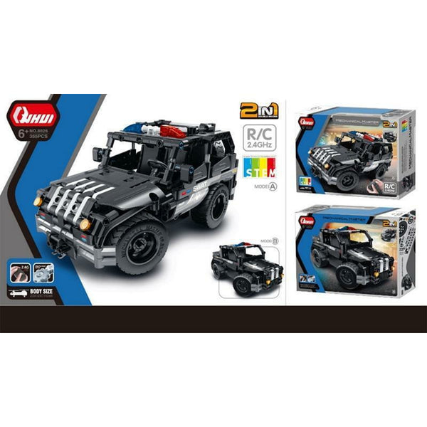Qihui 8026 - 2,4 Ghz RC Polizeiauto State Trooper Geländewagen - 355 Klemmbausteine